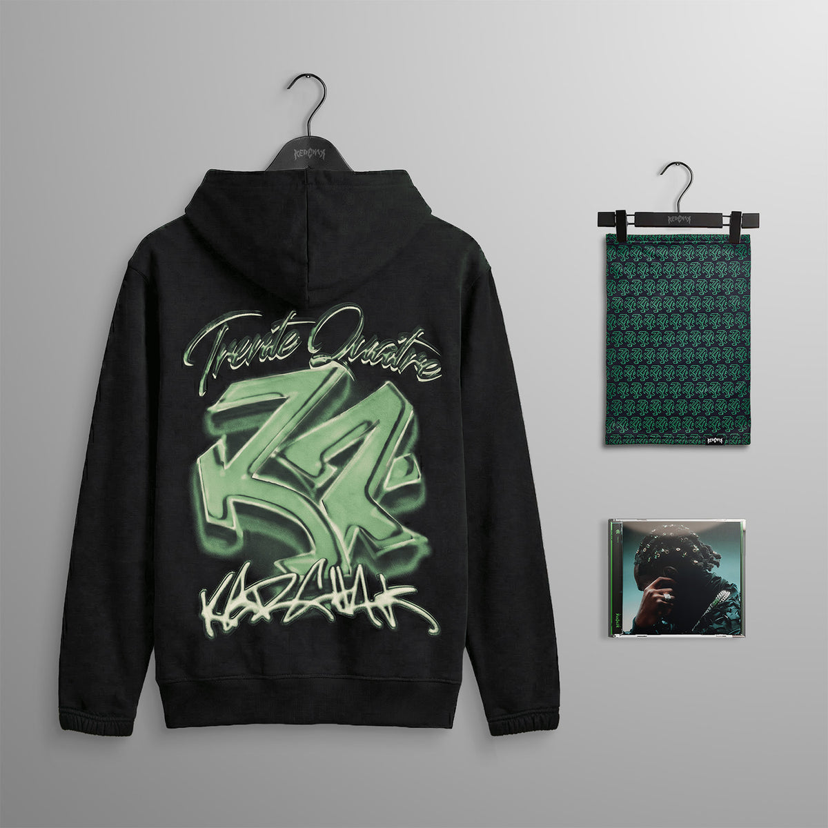 PACK HOODIE + CACHE-COU + CD